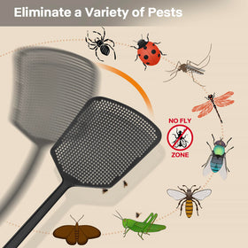 Hiway fly swatters with a large paddle for easy hits.