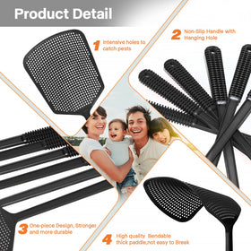 Hiway swatter with hanging hole for easy wall storage.