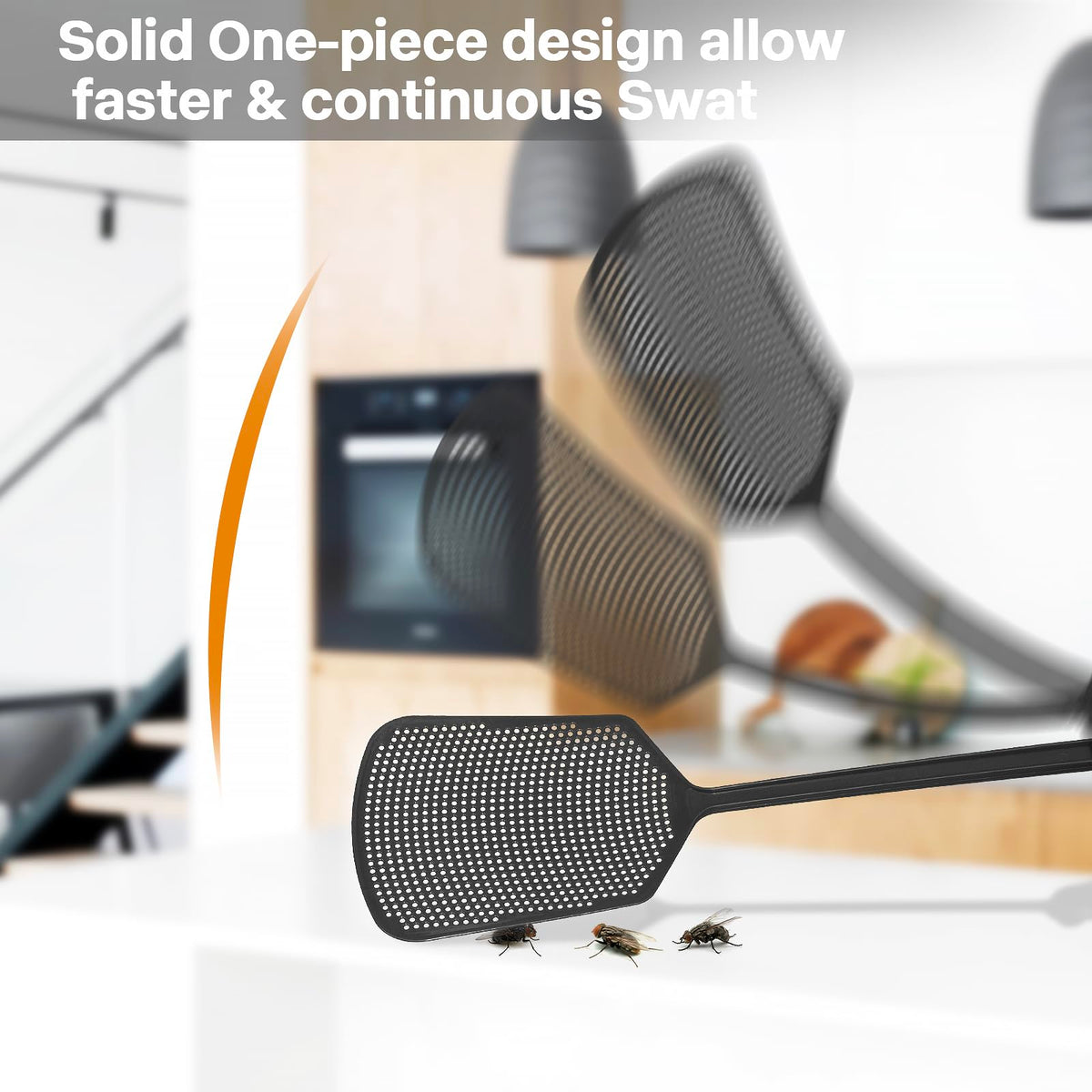 Hiway swatter with non-slip long handle for fast, precise swats.