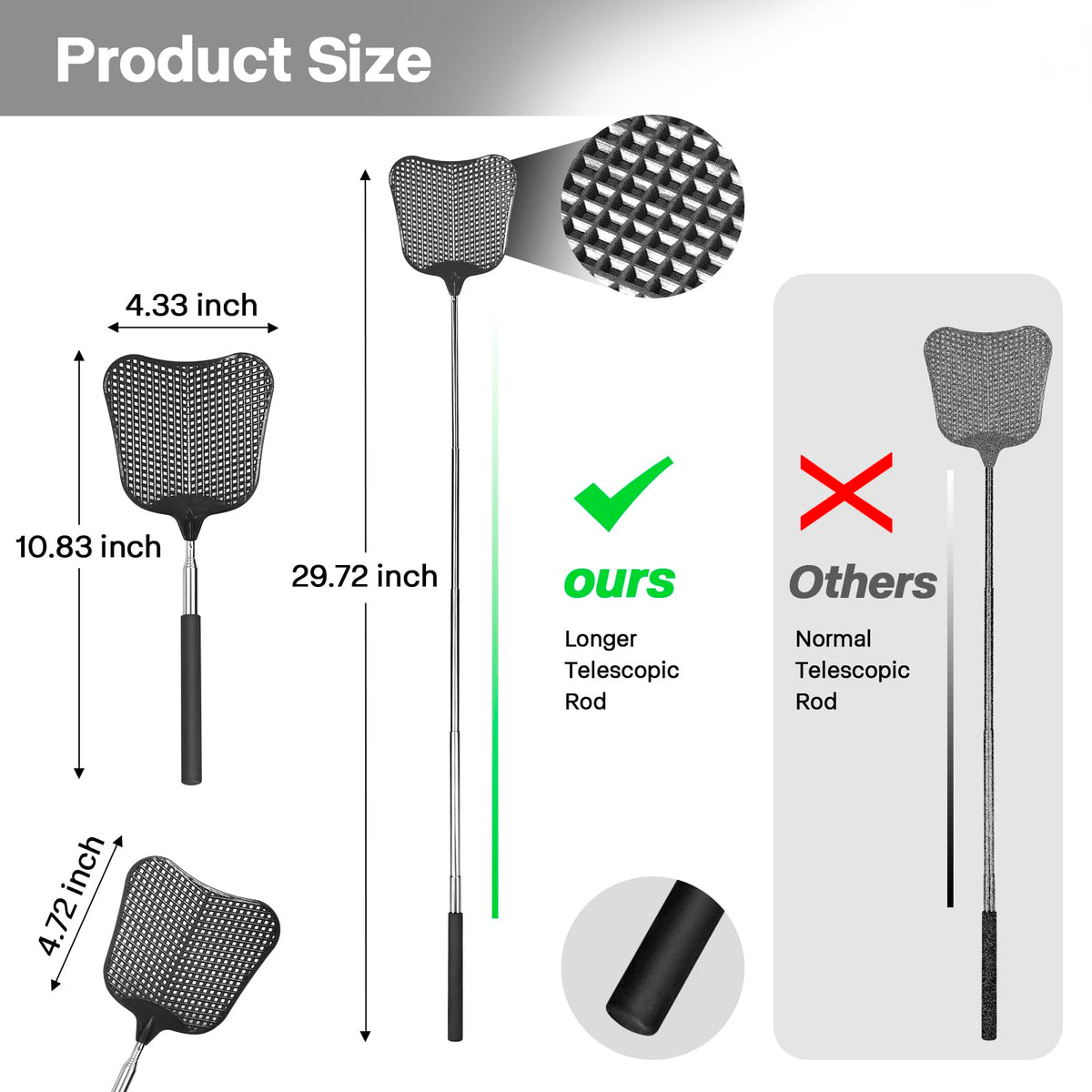 Hiway portable fly swatter storage design for easy organization