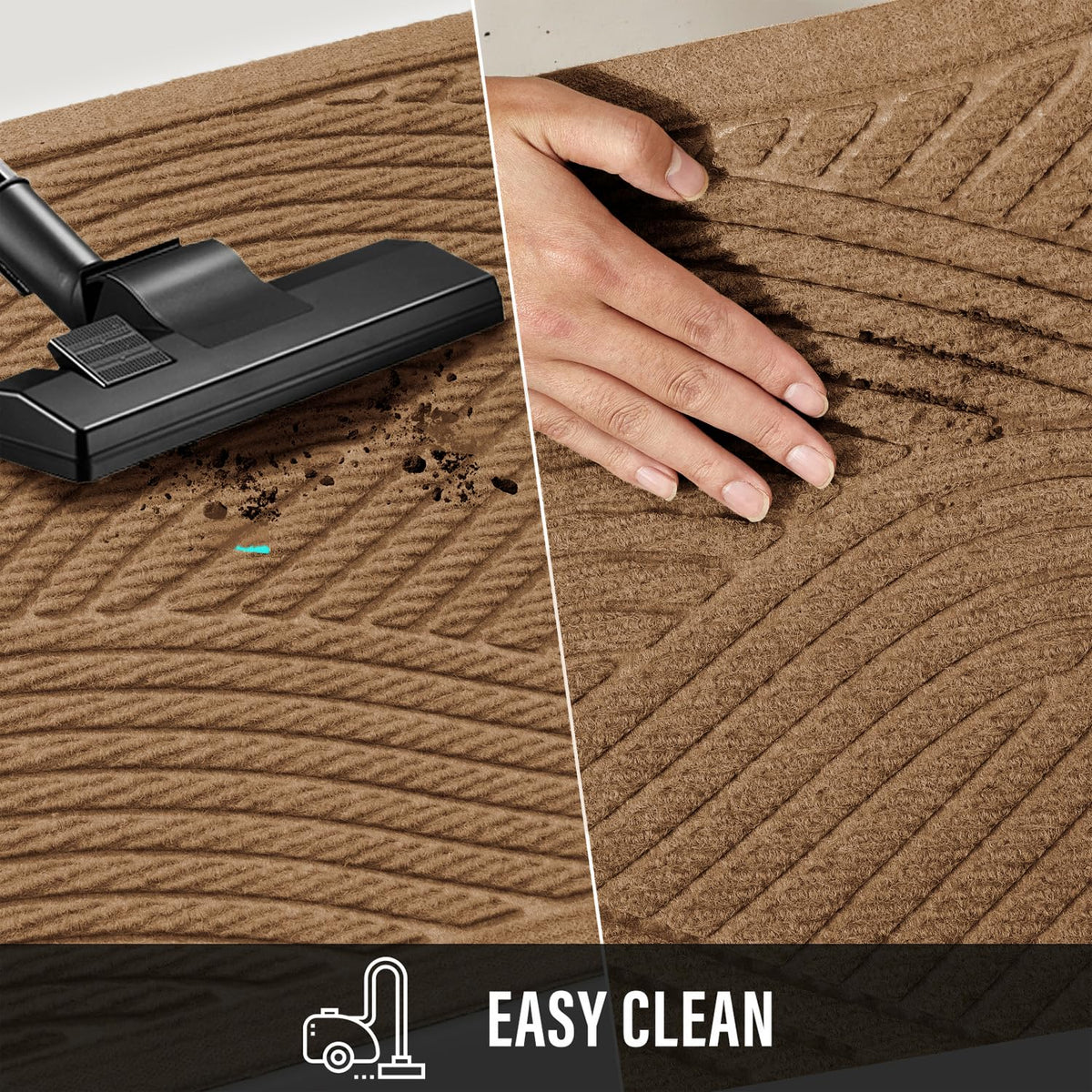 HIYARD 36x24 brown entry mat suitable for versatile indoor outdoor placement.