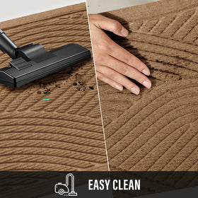 HIYARD 36x24 brown entry mat suitable for versatile indoor outdoor placement.