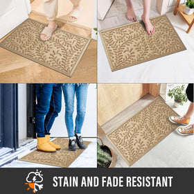 HIYARD Front Door Mat features a low-profile 0.3-inch design to avoid door snag.