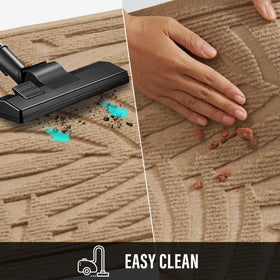 Hands-on cleaning of HIYARD mat with hose rinse
