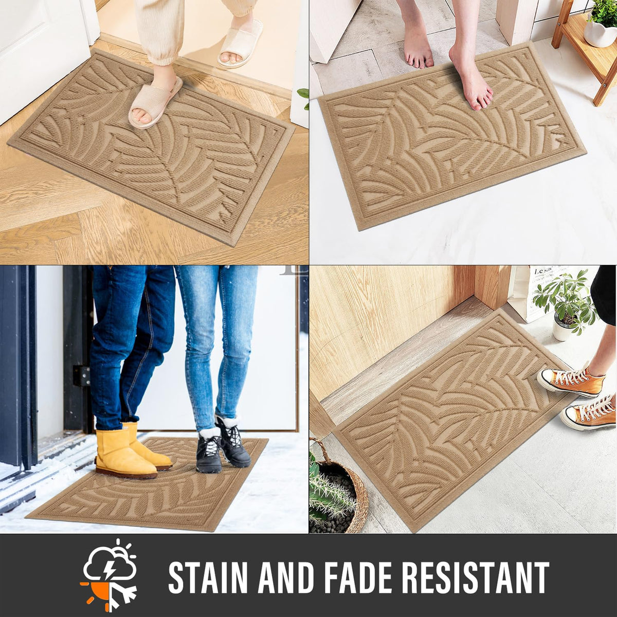 HIYARD mat with low-profile 0.3 inch height under door