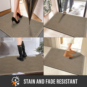 HIYARD entryway mat—low-profile design fits under doors.