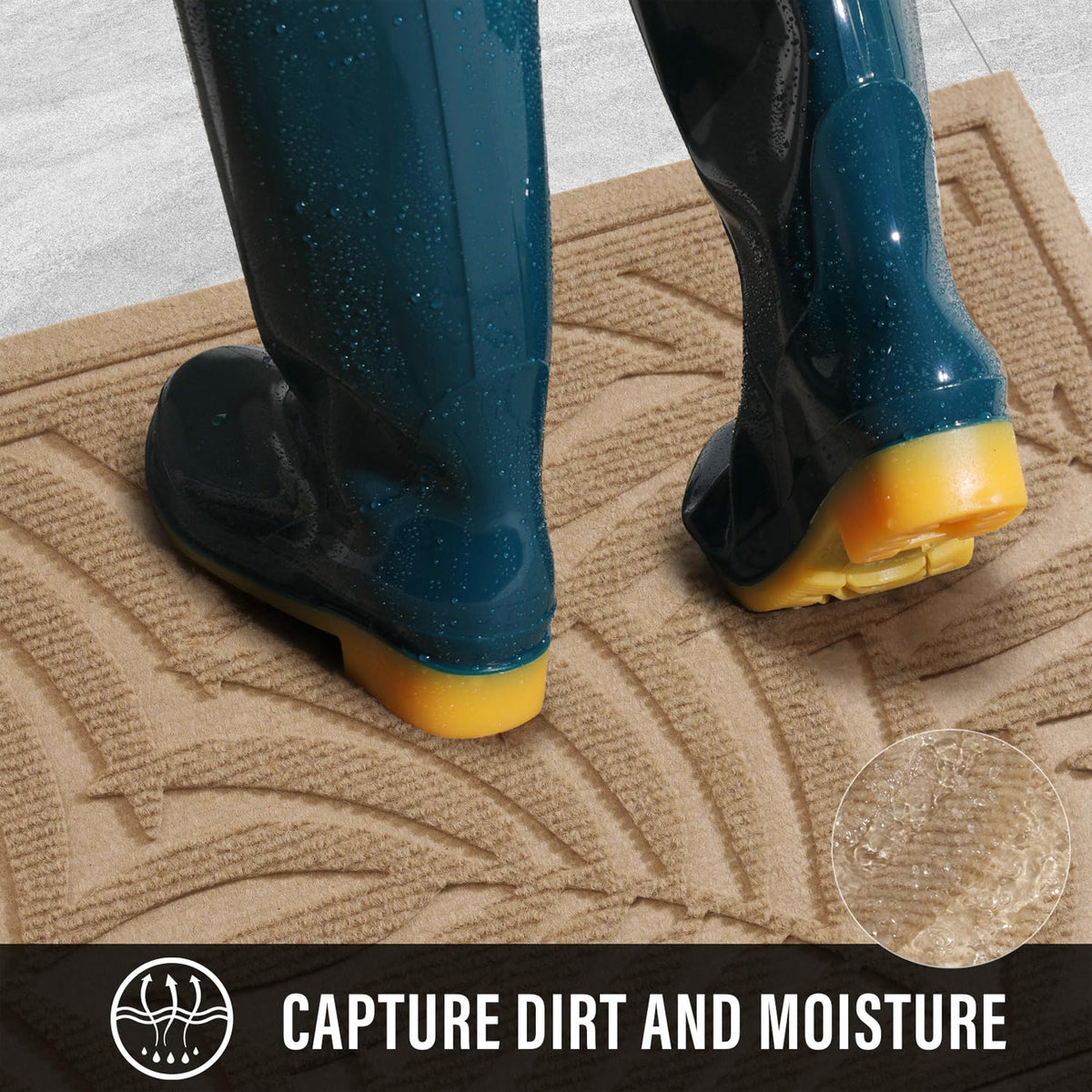Close-up of HIYARD mat backing to prevent slipping