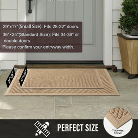 HIYARD non-slip backing door mat keeps entryway floors safe.