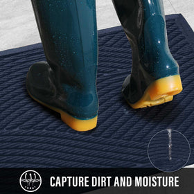 HIYARD mat features non-slip backing for safe indoor and outdoor use.
