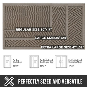 HIYARD non-slip rubber backing reduces slips for safer entryway use