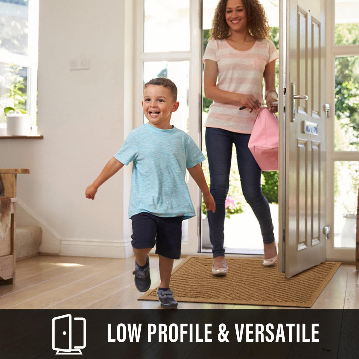 HIYARD sturdy door mat non-slip backing provides safer entry on wet or slick floors.