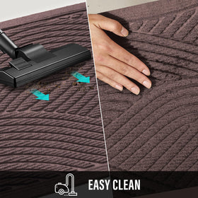 HIYARD front door mat cleans quickly with vacuum or hose.