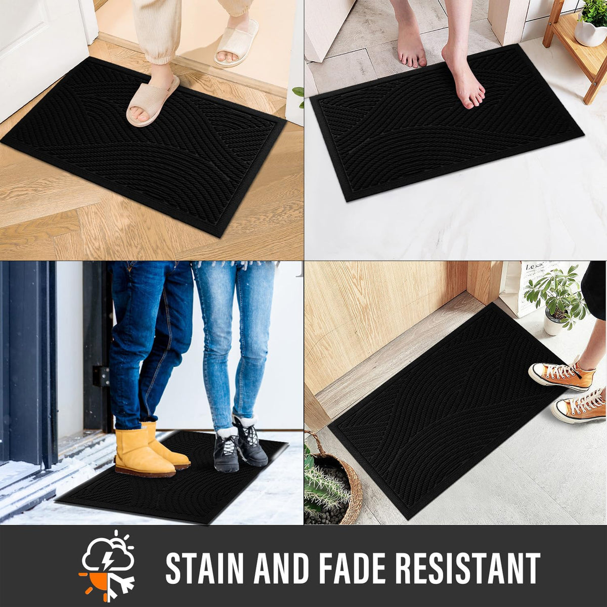 HIYARD low-profile mat fits under doors without jamming