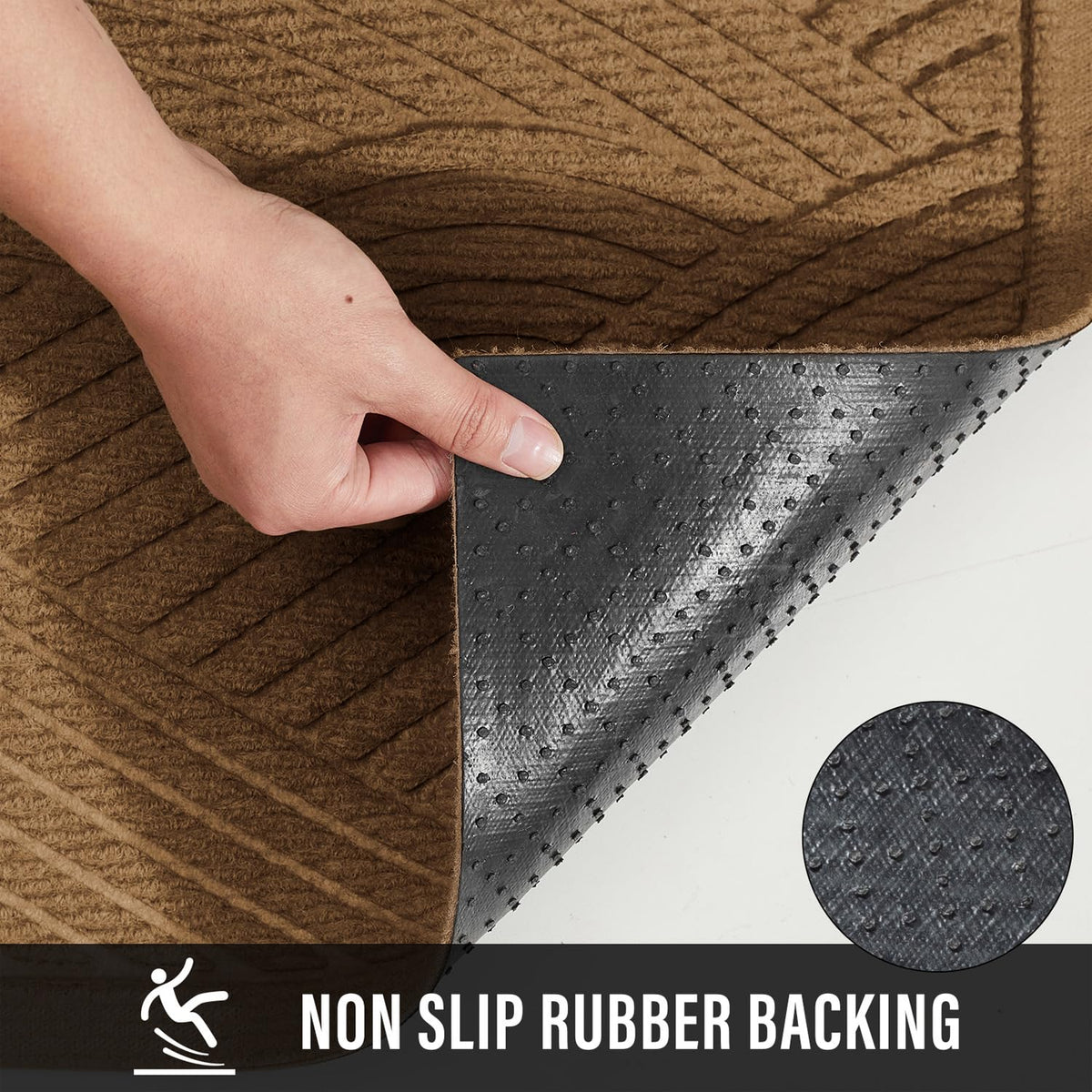 HIYARD weather-resistant mat stands up to elements while keeping interiors cleaner.