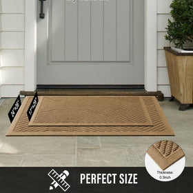 HIYARD welcome mat outdoor-indoor appearance showing durable, fade-resistant design for year-round use.