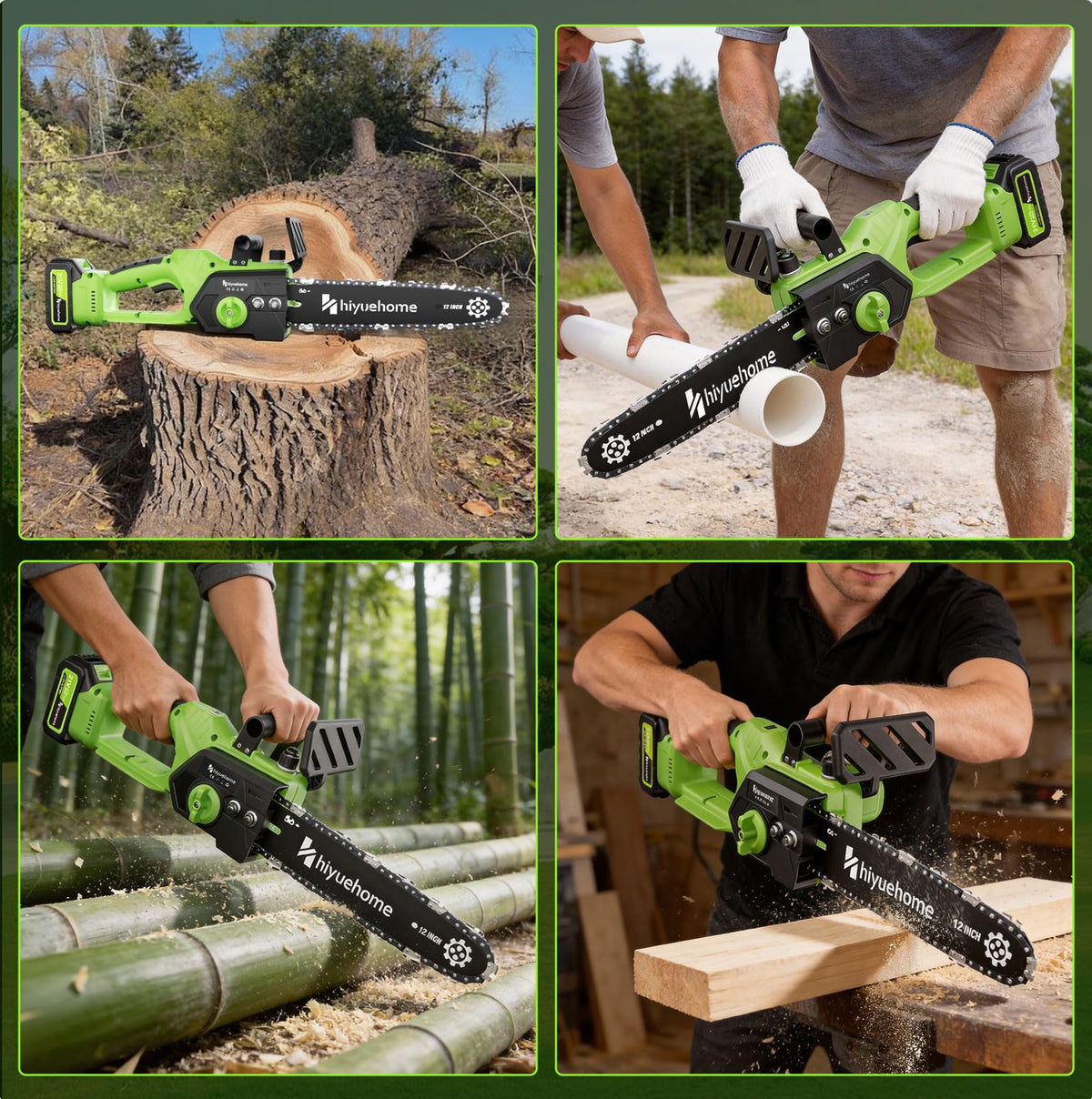 Hiyuehome low-noise design enables quieter residential cutting.