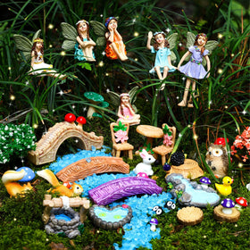 HIYZI blue gravel accents brighten pathways in jars and terrariums.
