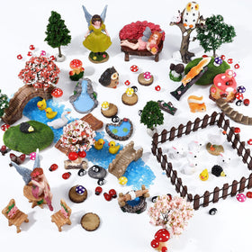 HIYZI fairy elf figures add charming micro-landscape scenes for dollhouses