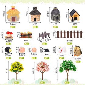 HIYZI mini tree ornament brightens potted plants and fairy garden scenes