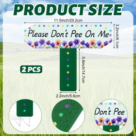 HIYZI No Dog Pee Sign with stakes for easy outdoor setup