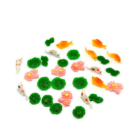 HIZEMLK green lotus leaf detail enhances micro gardens