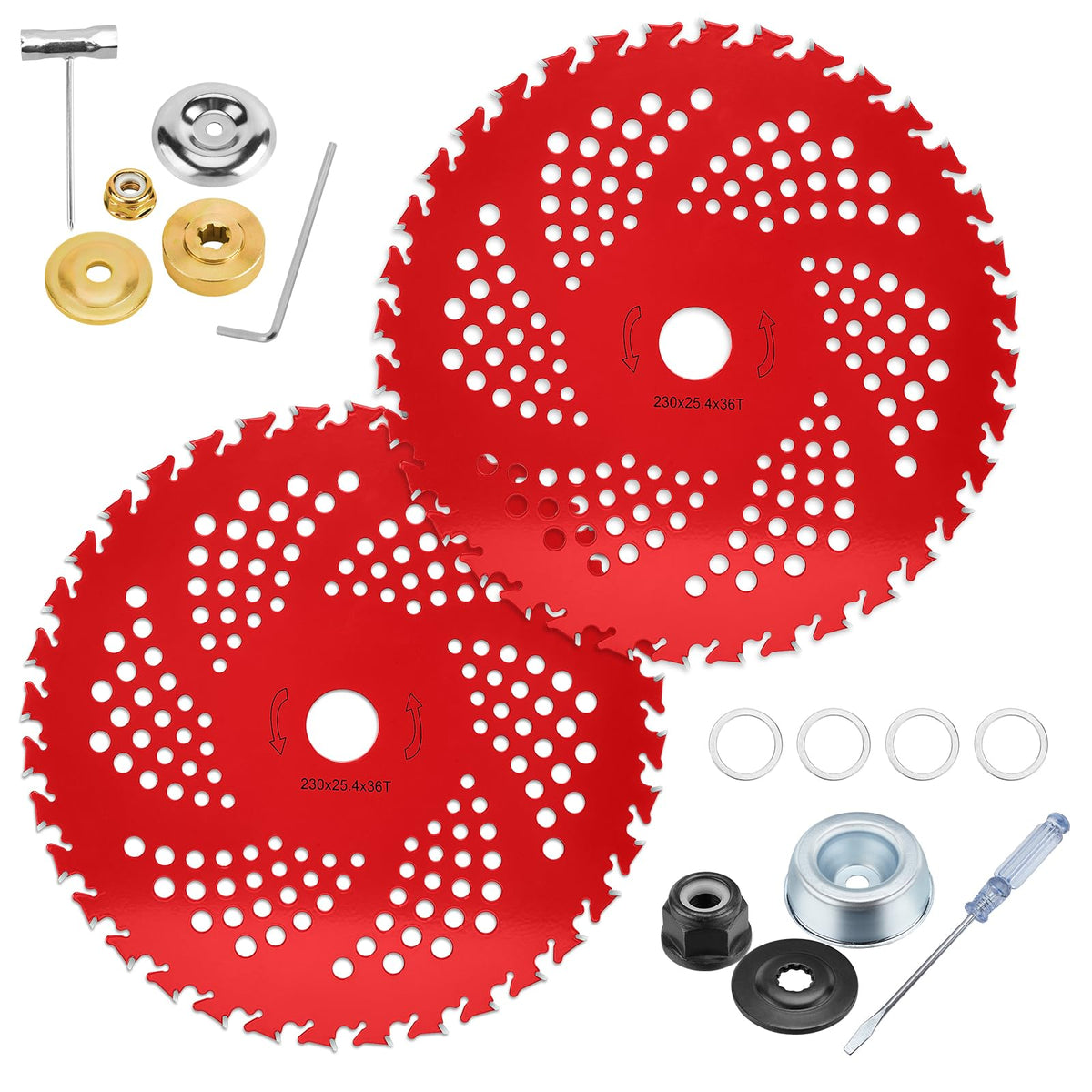 HK 2-pack 9-inch carbide-tipped blades ready for heavy-duty trimming
