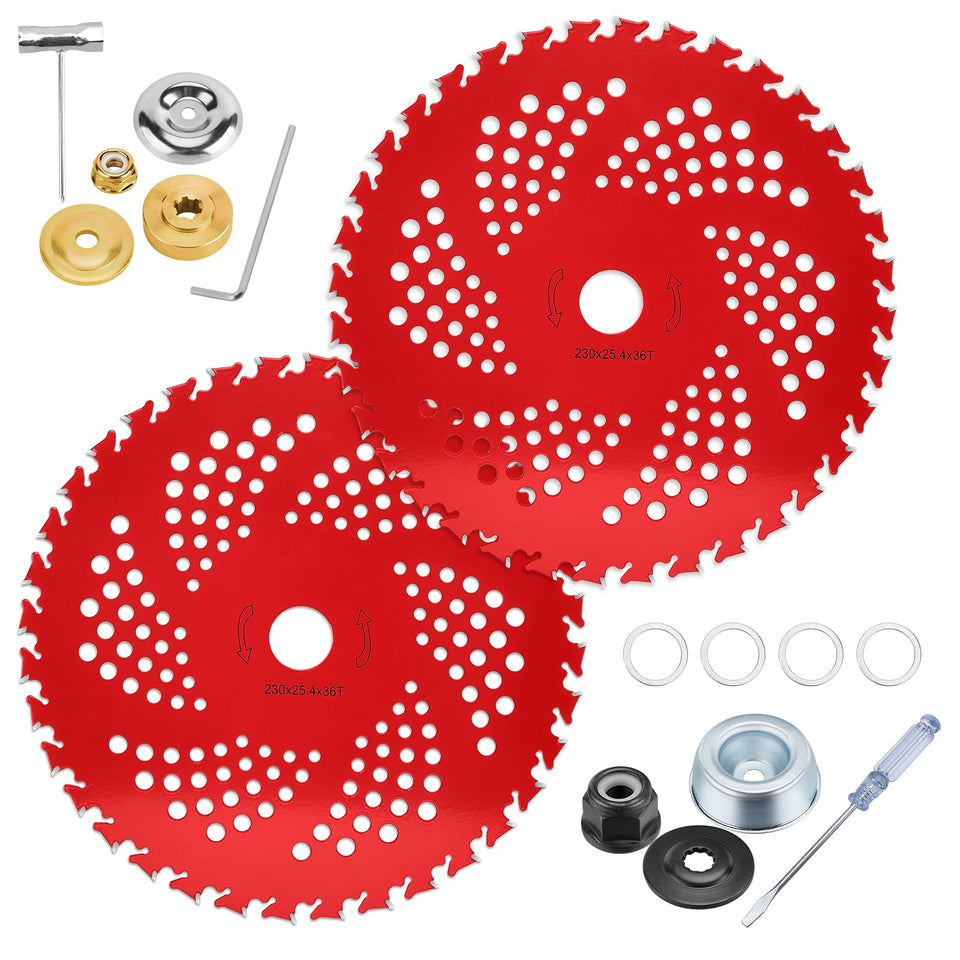 HK 2-pack 9-inch carbide-tipped blades ready for heavy-duty trimming
