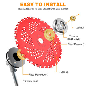 HK weed eater blade installation kit shown for quick setup