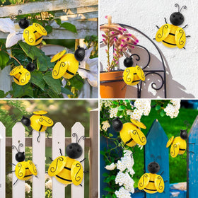 HKKDKTA Medium bee wall art suits patios and balconies with versatile placement.