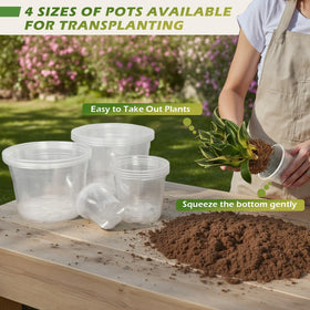 HKKZYT durable crack-resistant plastic pots are reusable