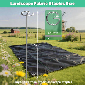 HKKZYT galvanized steel landscape staple resists rust for longevity.