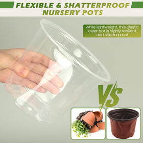 HKKZYT clear pots function as inner pots inside decorative containers
