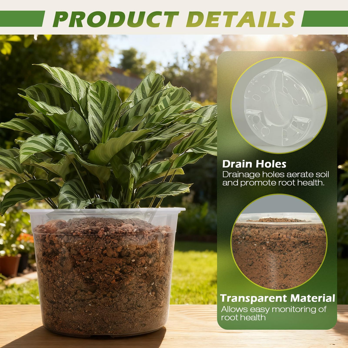 HKKZYT nursery pots with drainage holes for better root aeration
