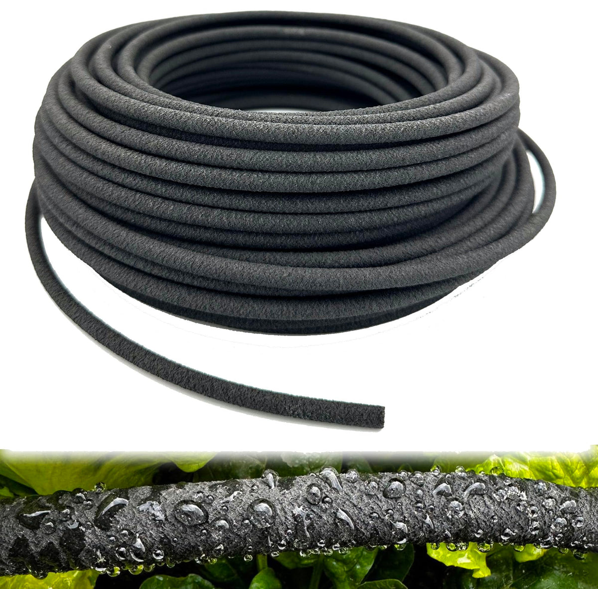 Hkvoxim soaker hose connection demonstrates leak-free setup for reliable irrigation.