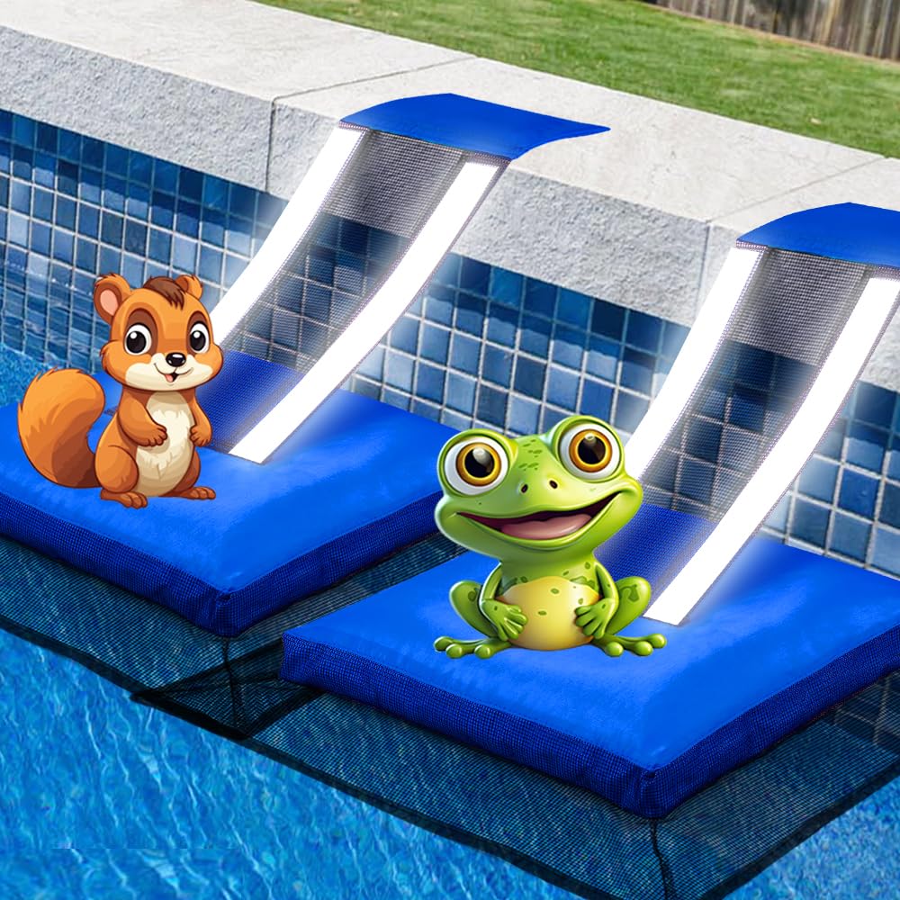 HKZ 2Pcs pool animal escape ramp frog saver aids safe pool exit for wildlife