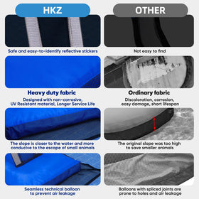 HKZ 2Pcs pool animal escape ramp reflective strips boosts night visibility for critters
