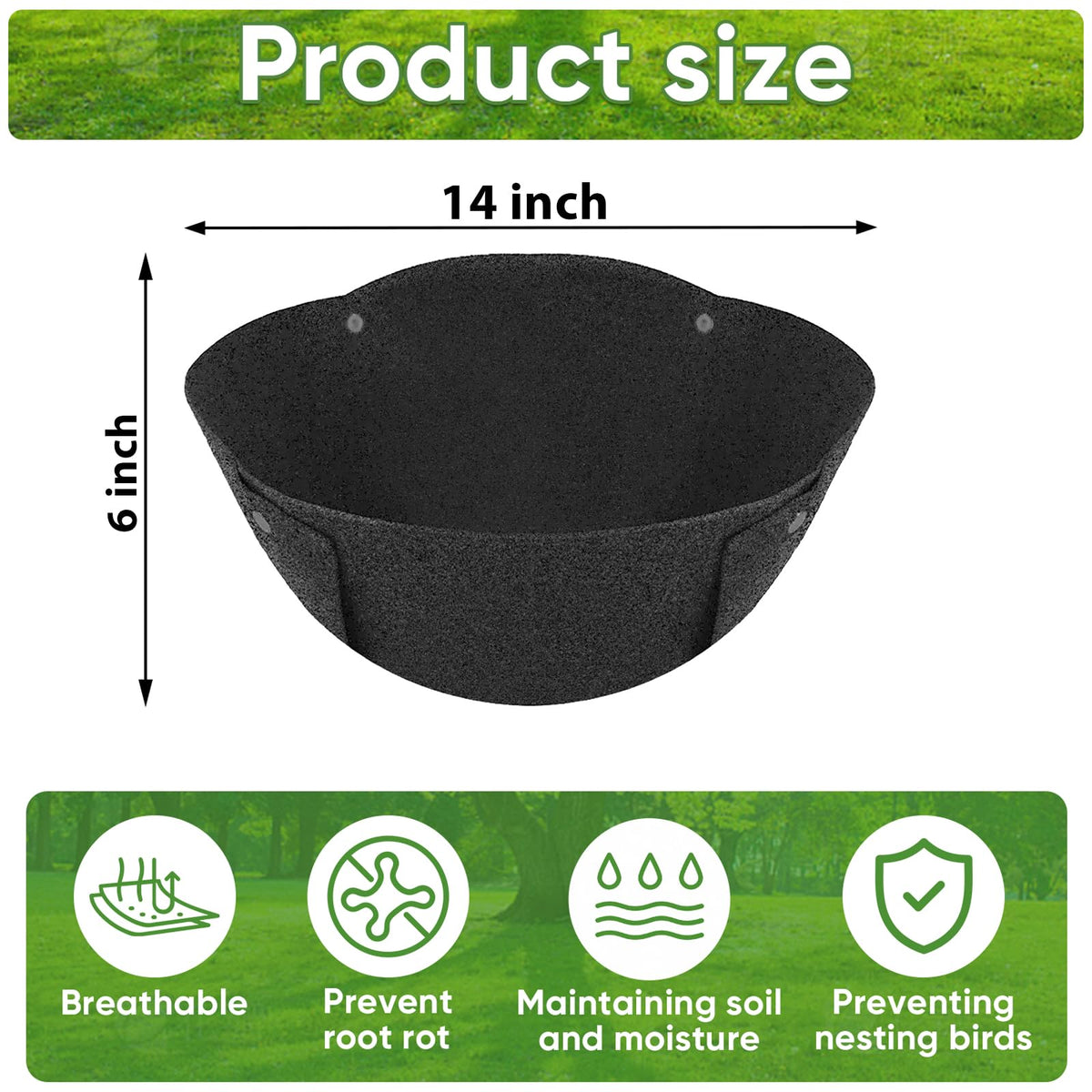 HKZ coco-fiber liner alternative showcasing moisture retention benefits.