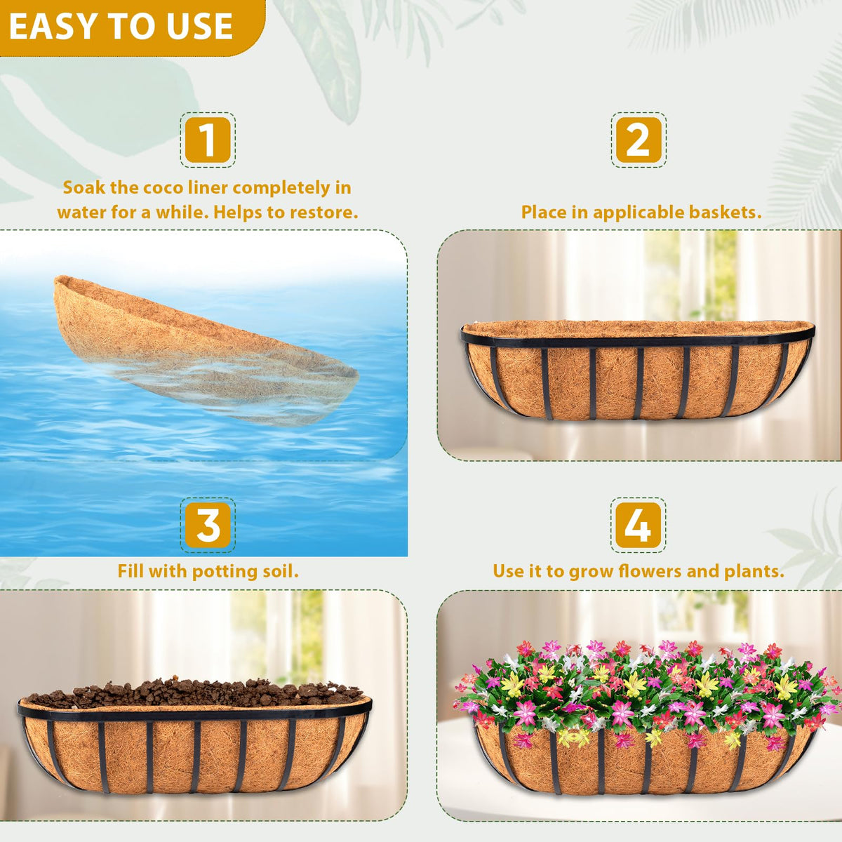 Durable outdoor liner ready for year-round garden use.