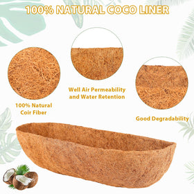 HKZ coconut liner suits window boxes, fences, and flower baskets.