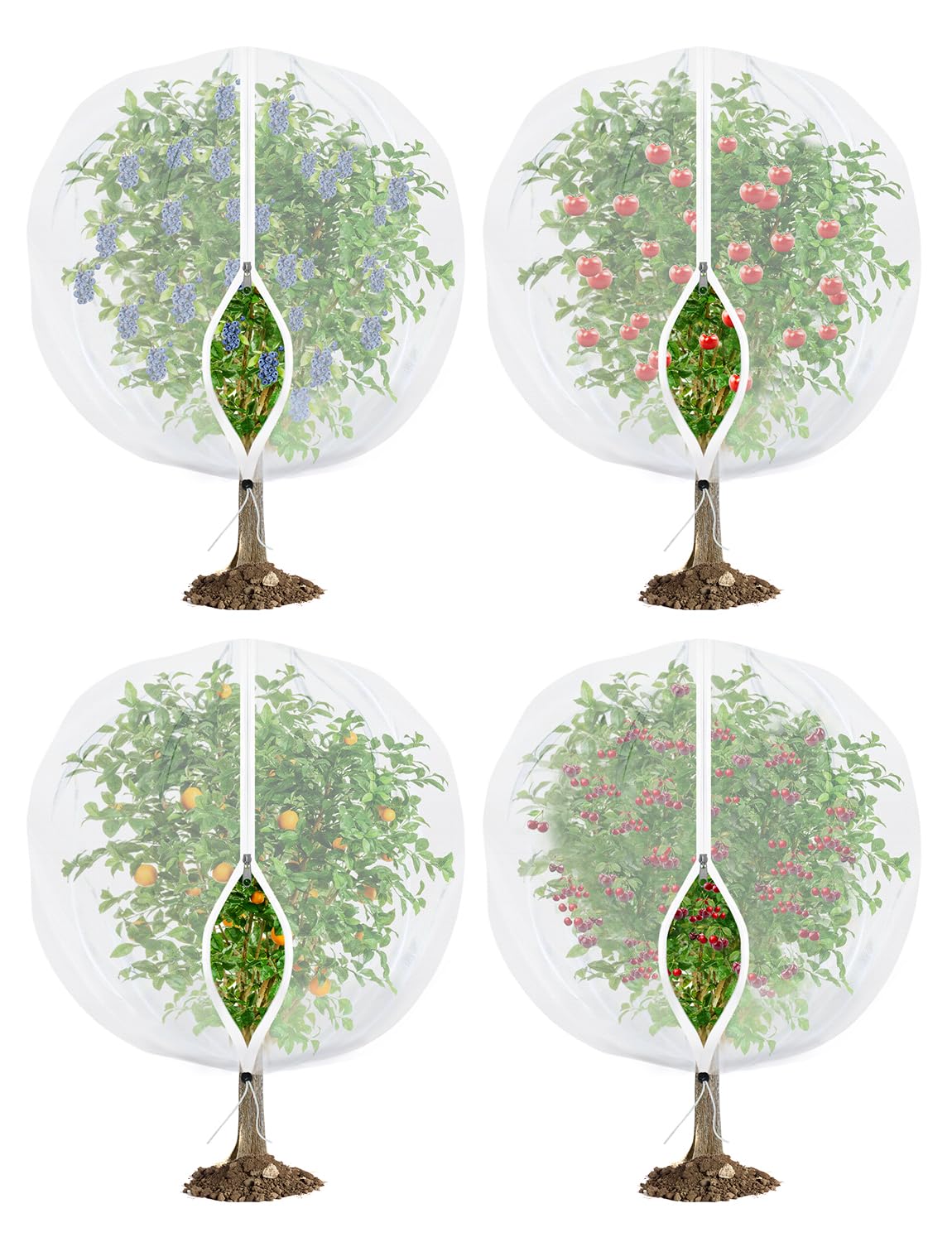 HKZ fruit tree netting over blueberry bush protects fruit while staying breathable