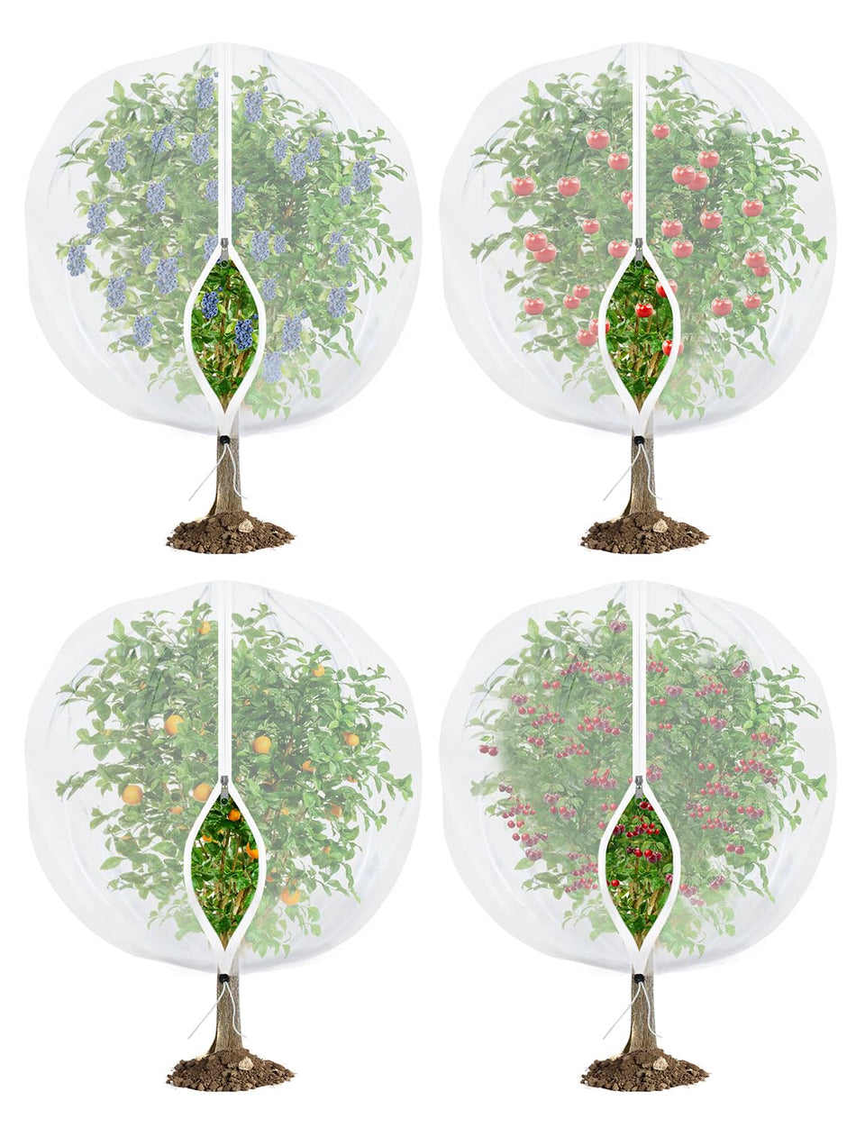 HKZ fruit tree netting over blueberry bush protects fruit while staying breathable