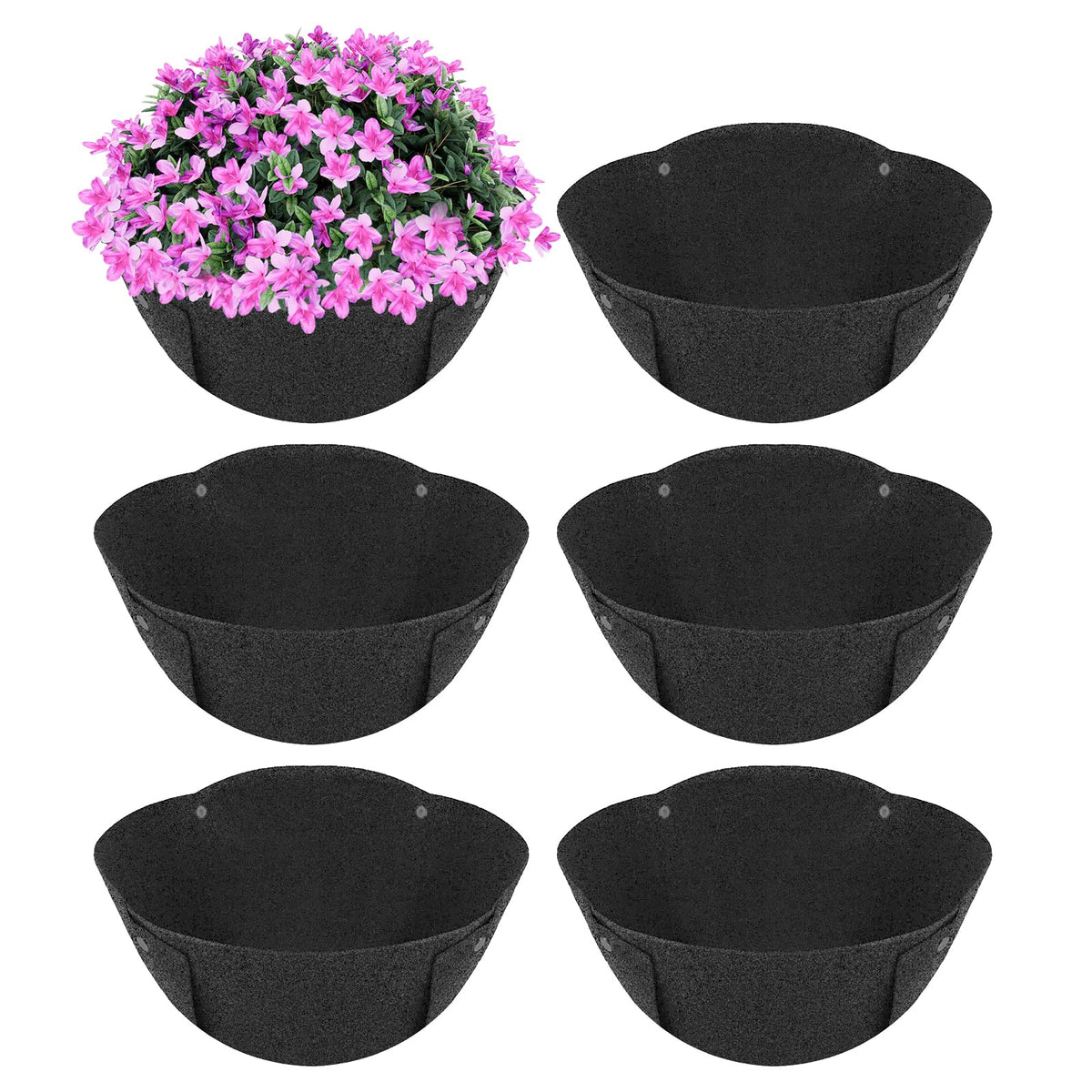 HKZ hanging basket liner, 14-inch round pack, ready for durable planter use.