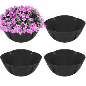 HKZ hanging basket liner round 12in shows durable non-woven fabric for long-lasting moisture control.