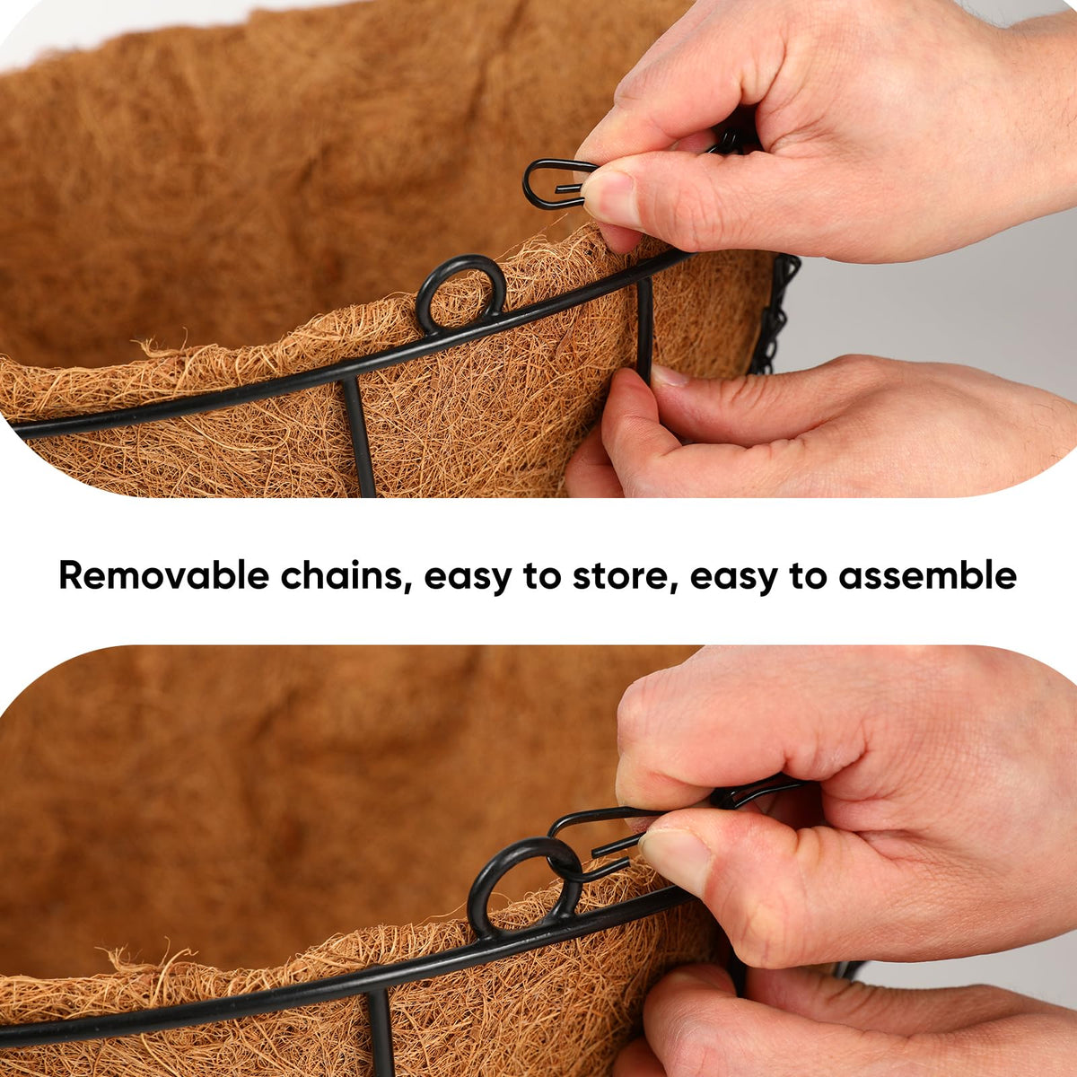 HKZ hanging basket planters are easy to assemble and hang