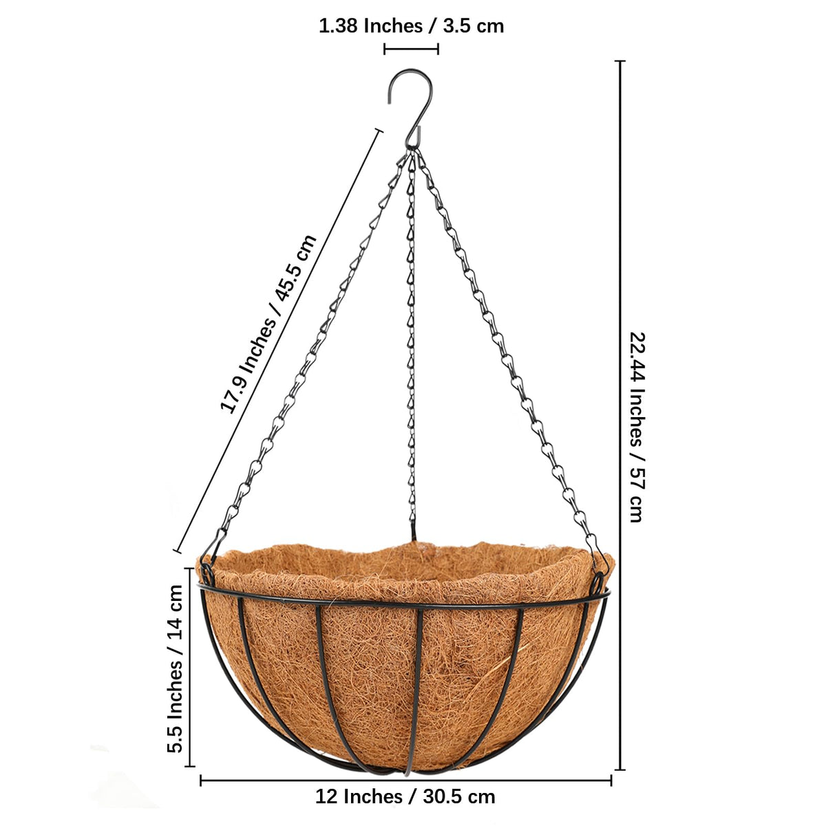 HKZ outdoor hanging planter on patio blends with decor.