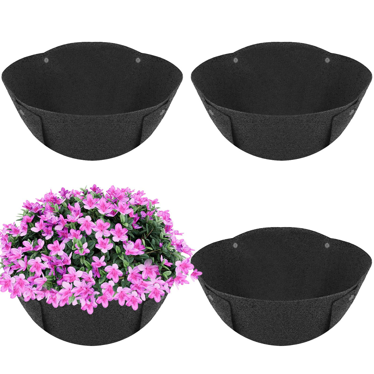 HKZ Hanging Planter Liner 14-inch round four-pack provides durable replacement