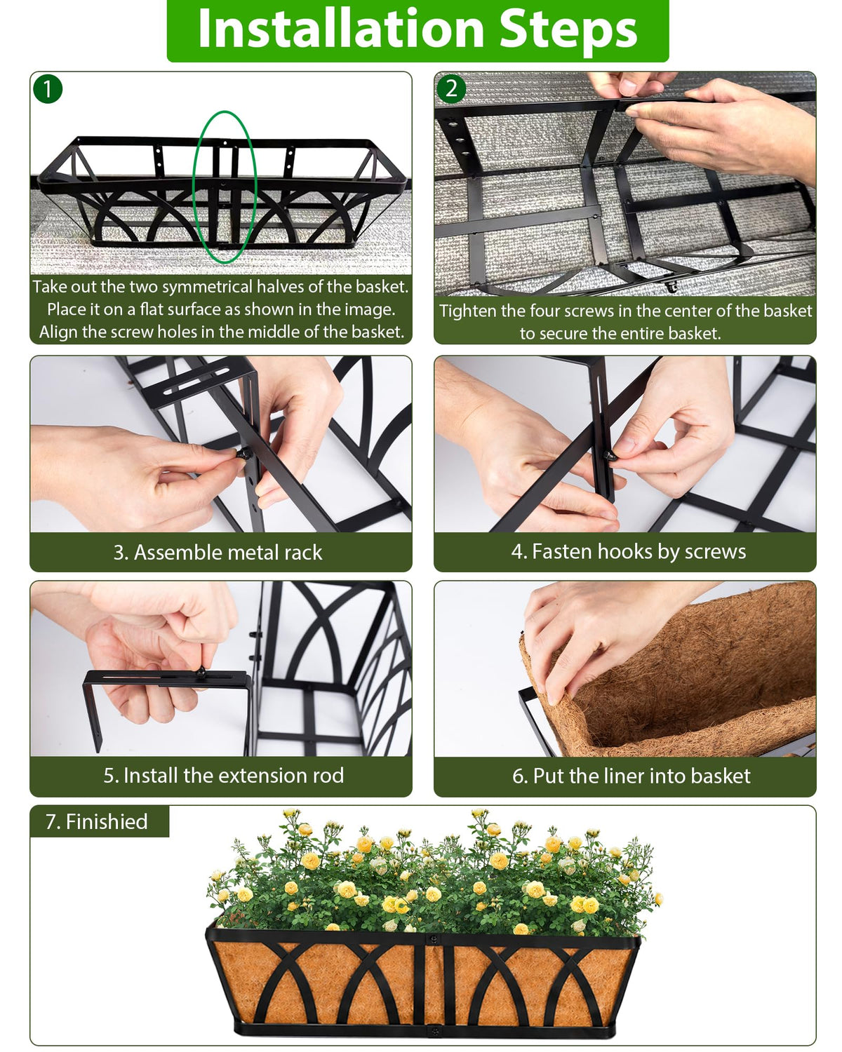 HKZ outdoor fence planter blends with any masonry or wood fencing.