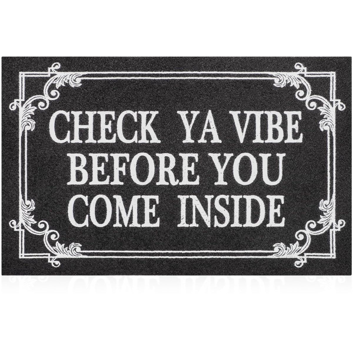 HLFMVWE indoor door mat welcome 36x24 keeps dirt out and adds curb appeal.