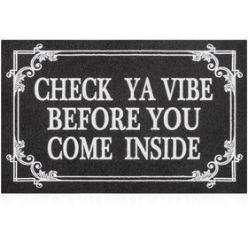 HLFMVWE indoor door mat welcome 36x24 keeps dirt out and adds curb appeal.
