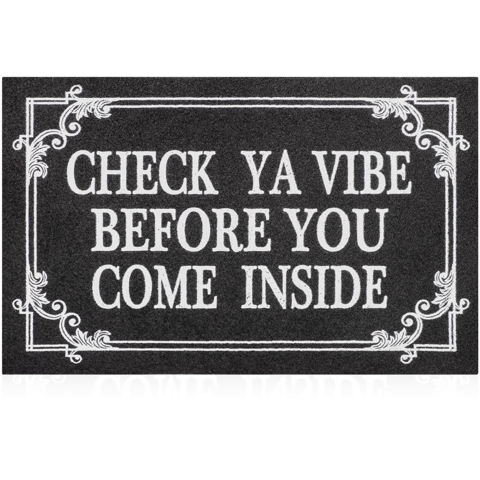 HLFMVWE indoor door mat welcome 36x24 keeps dirt out and adds curb appeal.